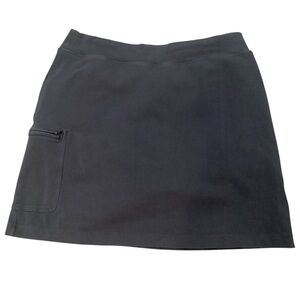 Duluth Trading Company Runabout Knit Skort Black Pockets Size Large #57512